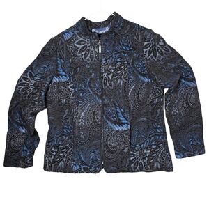 Susan Graver Jacquard Tapestry Blazer Women's Textured Jacket